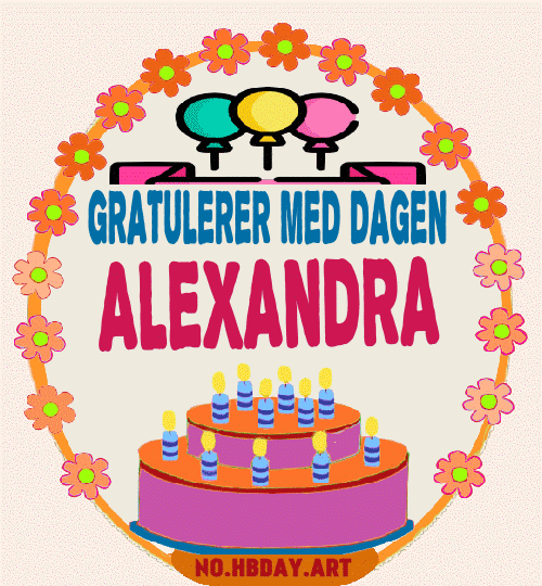 Gratulerer Med Dagen Alexandra