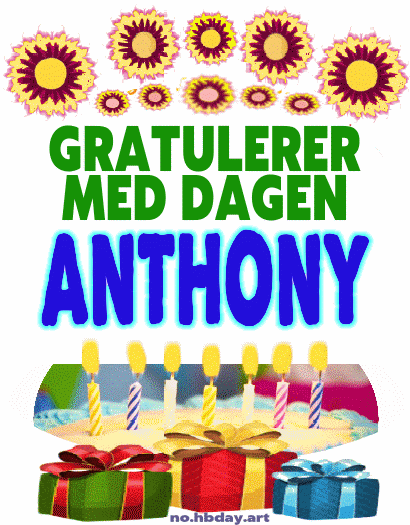 Gratulerer Med Dagen Anthony