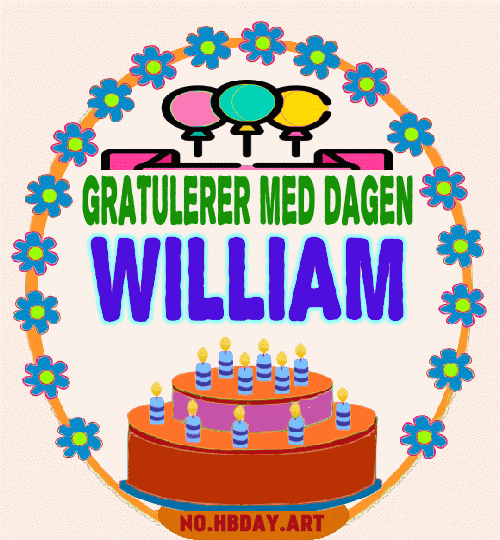 Gratulerer Med Dagen William