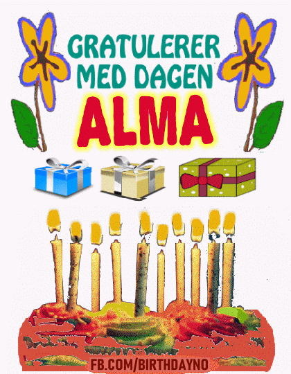 Gratulerer Med Dagen Alma