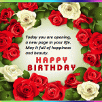 Happy Birthday Flowers wish image gif