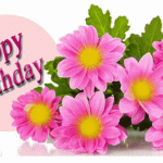 pink flowers gif birthday image