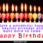 Happy Birthday wish cake candles gif