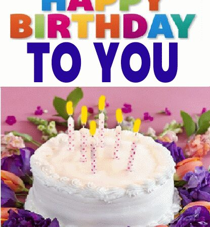 Beautiful cake and birthday cards