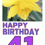 Happy 41th Birthday