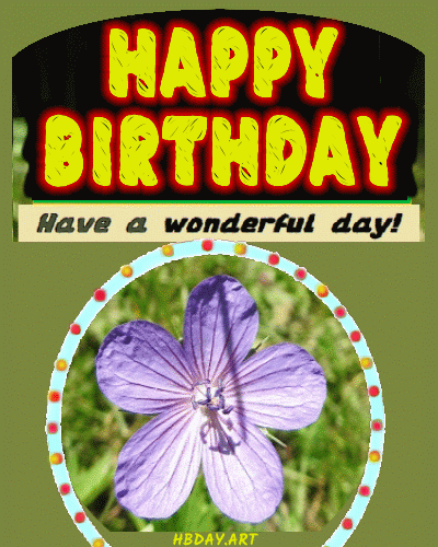flower birthday gif