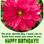 birthday flower card