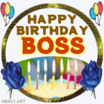 boss birthday gif card
