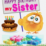 Happy Birthday m sister gif