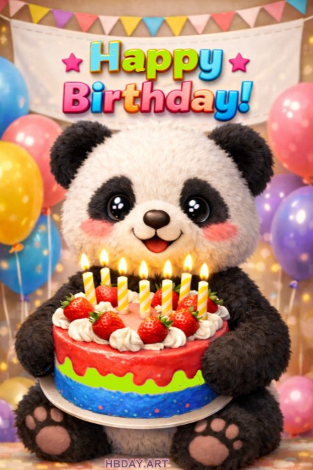 Birthday panda bear