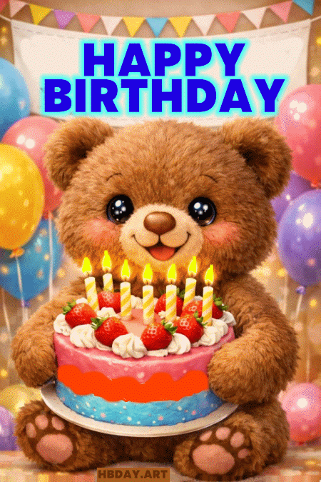 bear birthday gif