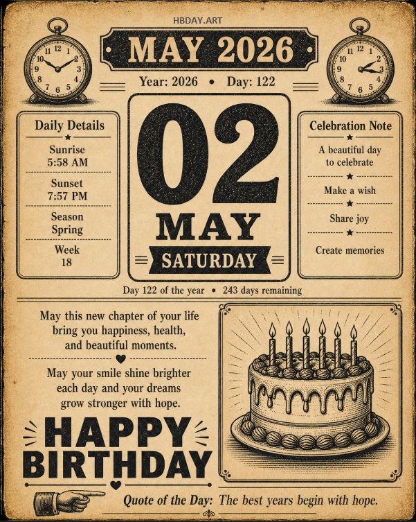 02 05 may birthday card