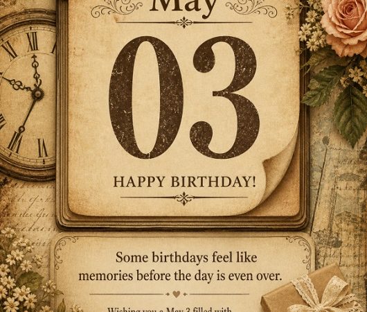 May 3 Birthday Calendar Cards